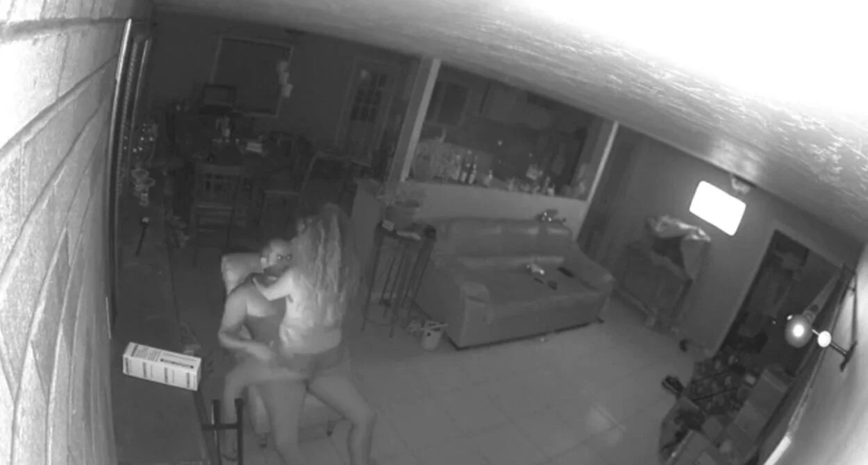 Hidden cam in living room caught wife cheating