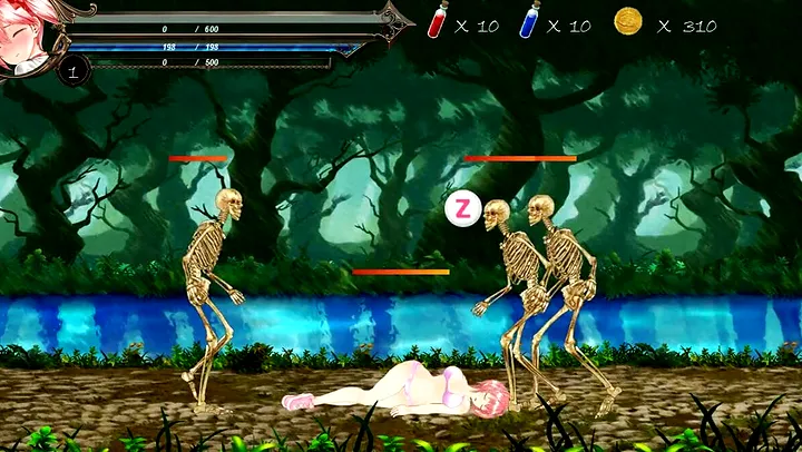 Fighting girl sakura act ryona hentai game gameplay . Girl in sex with skeletons